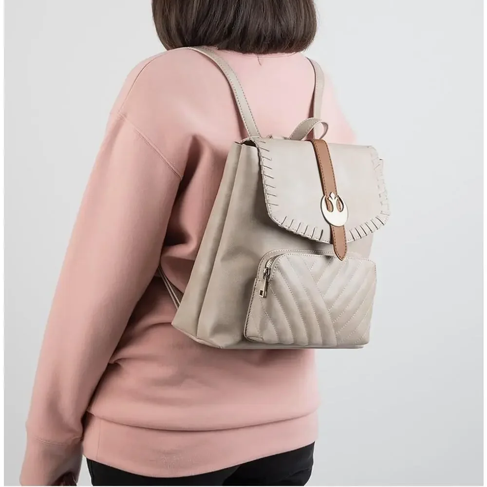 Bioworld Star Wars Episode 9 Rey  Cream Faux Leather Convertible Mini Backpack